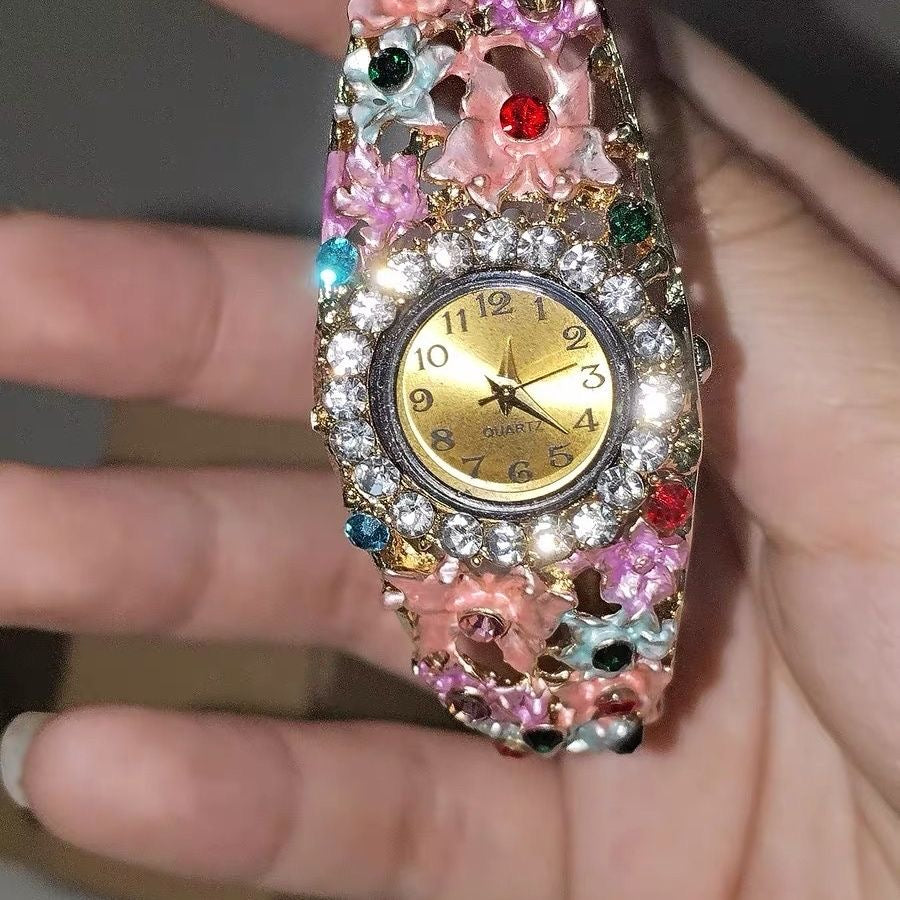 LoopStone Garden of Time – Handcrafted Floral Crystal Watch