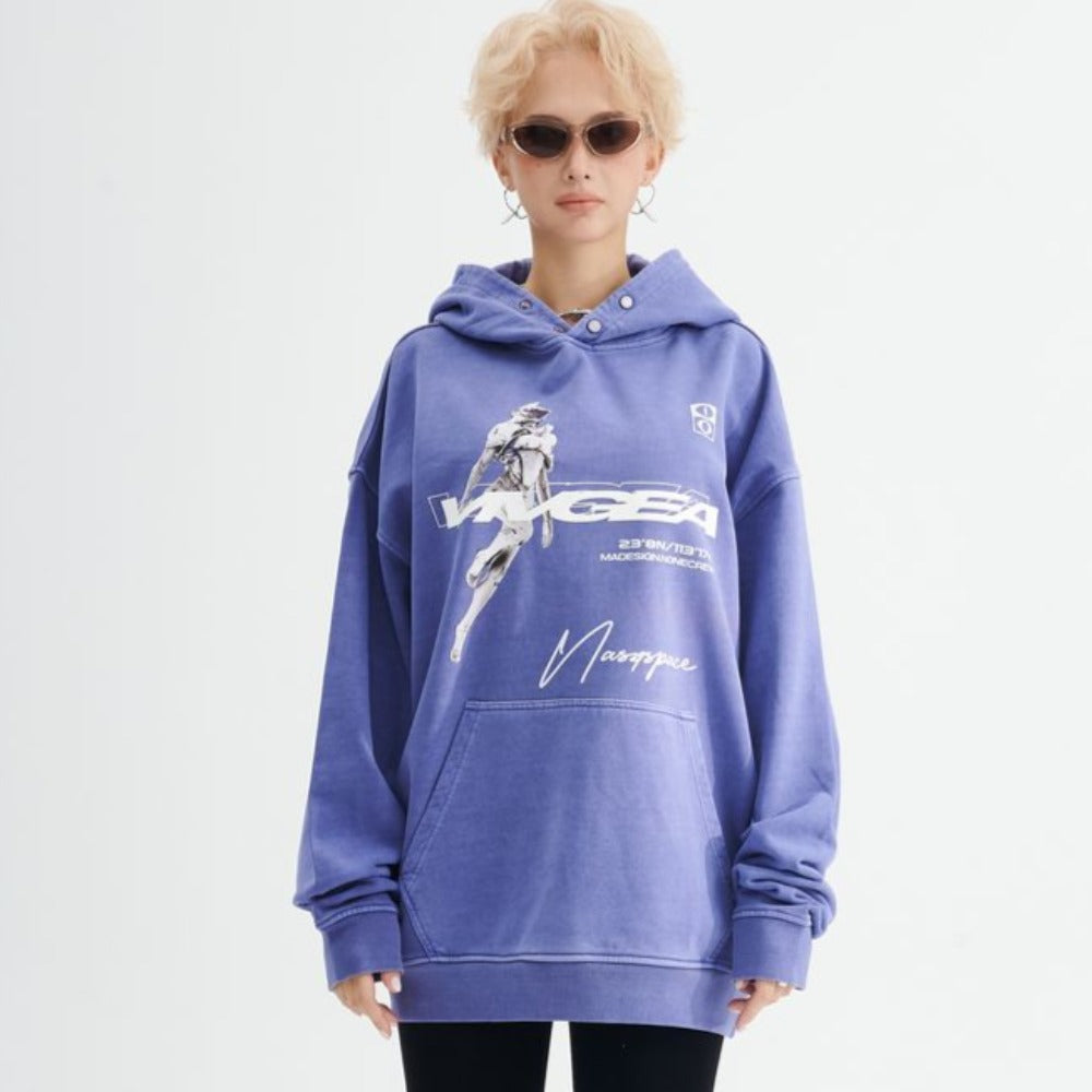 Techwear Character Letter Hoodie