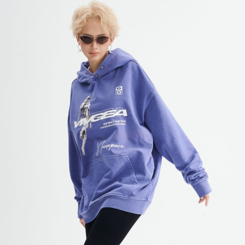 Techwear Character Letter Hoodie