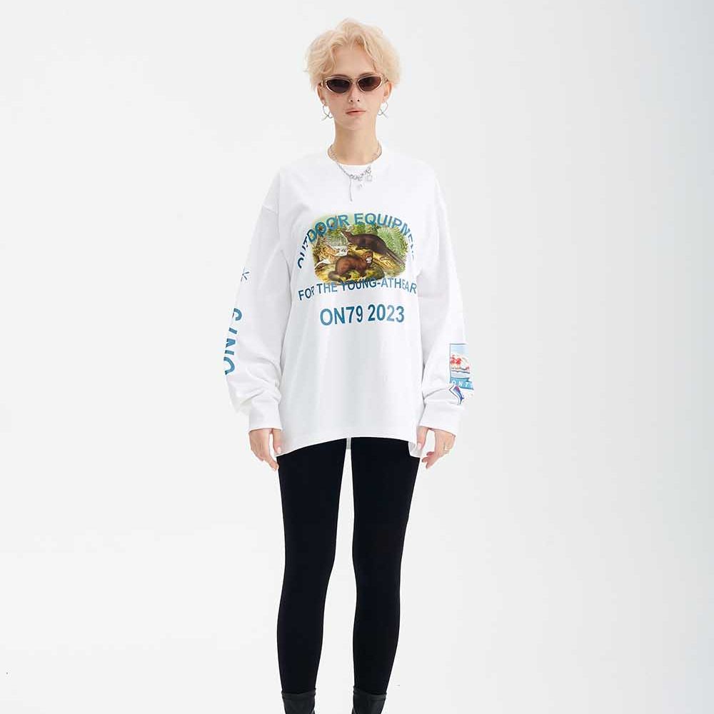 Outdoor Forest Print Sweatshirt