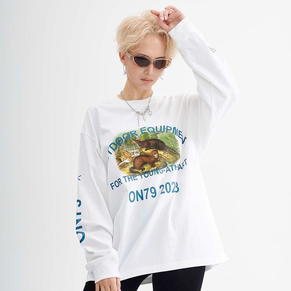 Outdoor Forest Print Sweatshirt