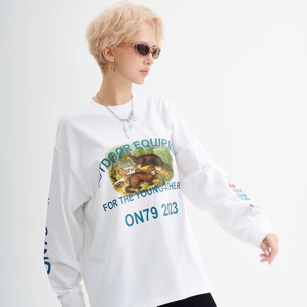 Outdoor Forest Print Sweatshirt