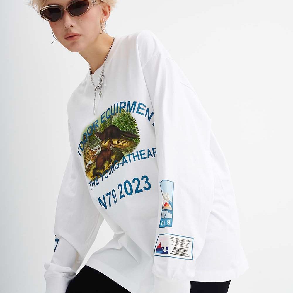 Outdoor Forest Print Sweatshirt