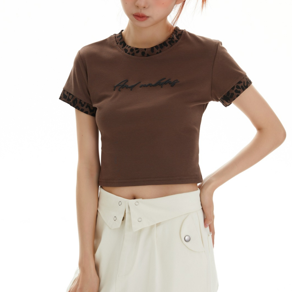 Women's Sexy Leopard Patchwork T-shirt