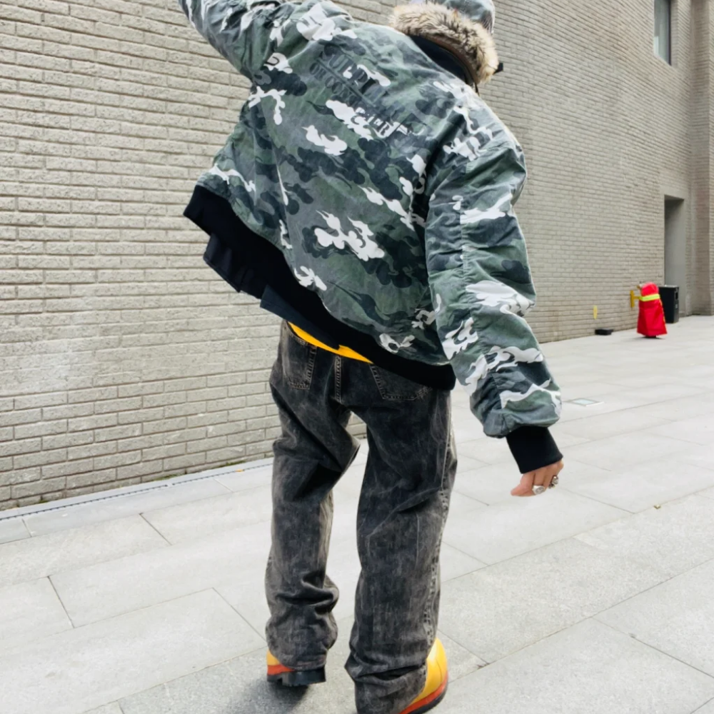 DF |Trendy Washed Patch Embroidered Jeans