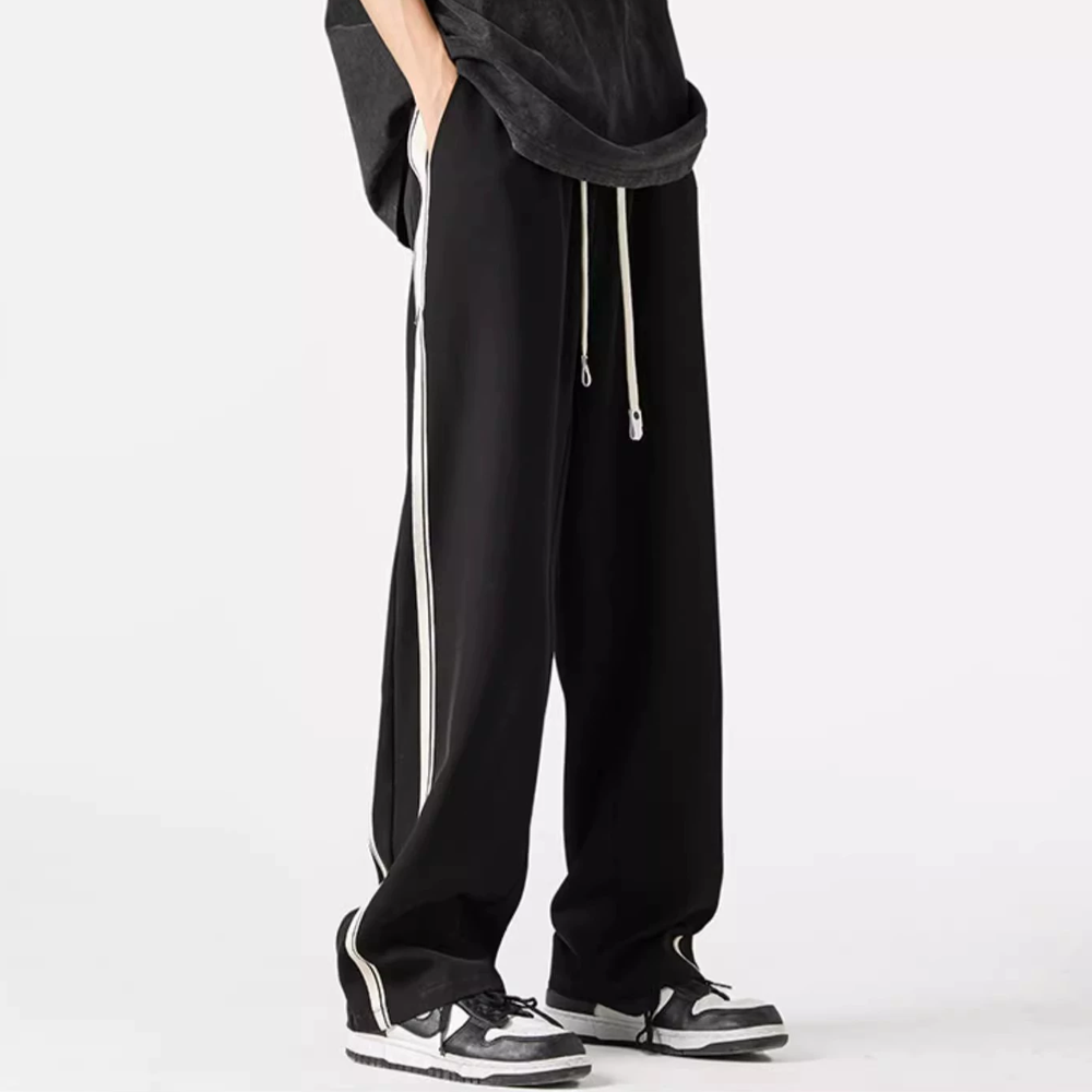 Casual Straight Side Stripes With Drapey Feel Sweatpants