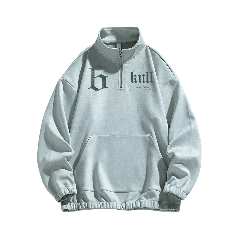 6Kull Street Bone Wing Zipper Sweatshirt