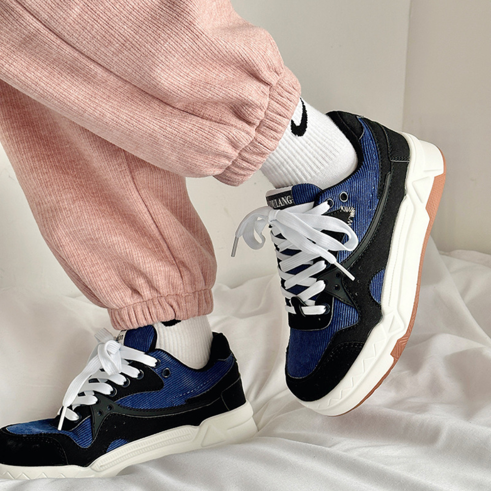 Retro Stitching Platform Loafers