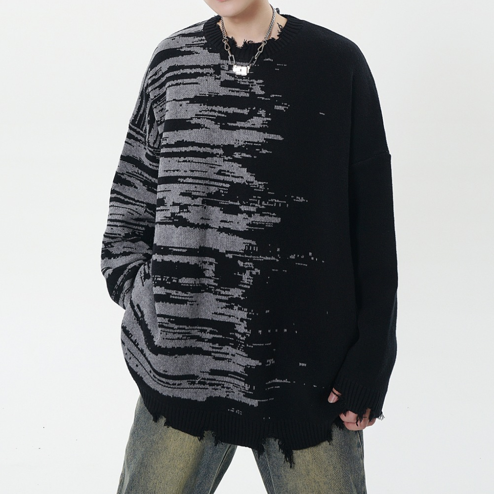 Dark Style Holes And Rough Edges Sweater