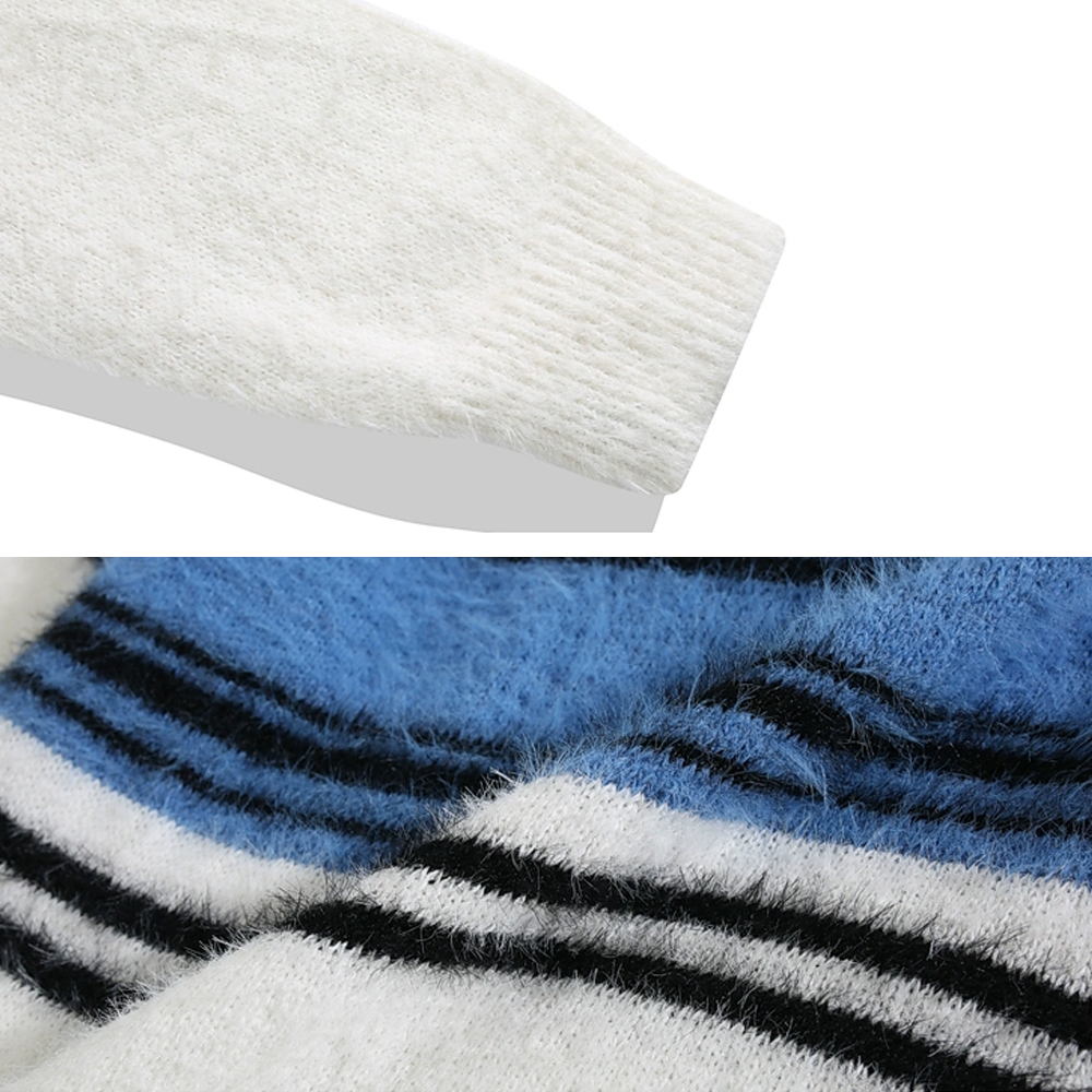 American Faux Mink Polo Sweater