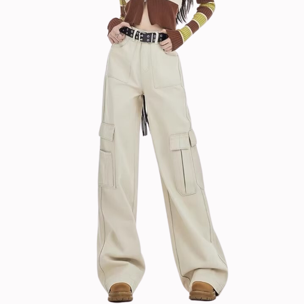 Women's High Street Denim Cargo Pants