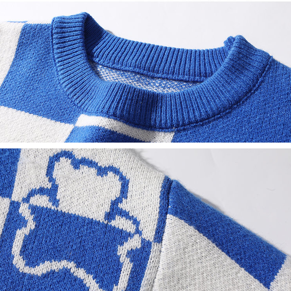 Checkerboard Bear Sweater