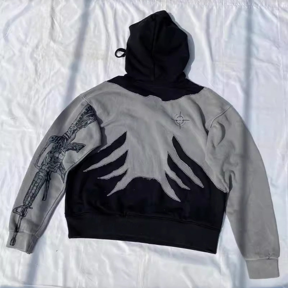 AokLok Skeleton Machine Gun Hoodie