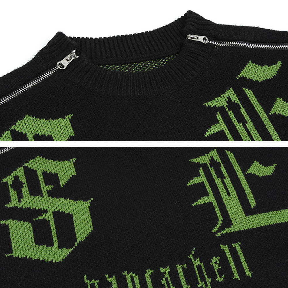 Casual Sanskrit Jacquard Sweater