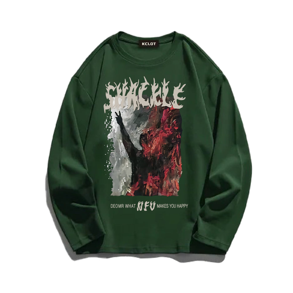 Horny Man Print Long Sleeve Sweatshirt