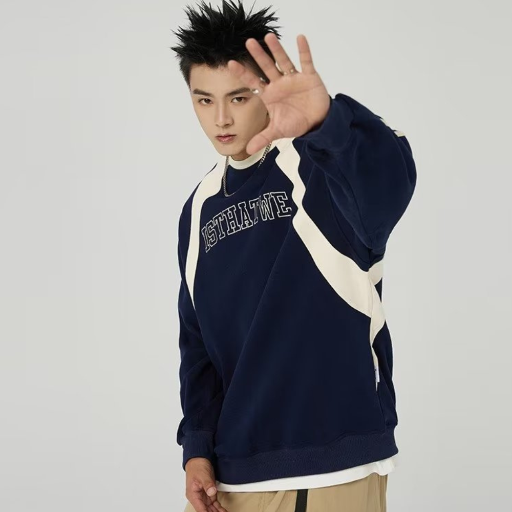 American Simple Printed Raglan Sweatshirt