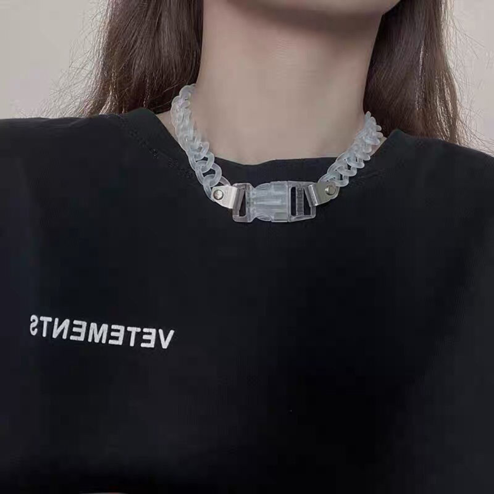 Punck Clear Acrylic Necklace & Bracelet