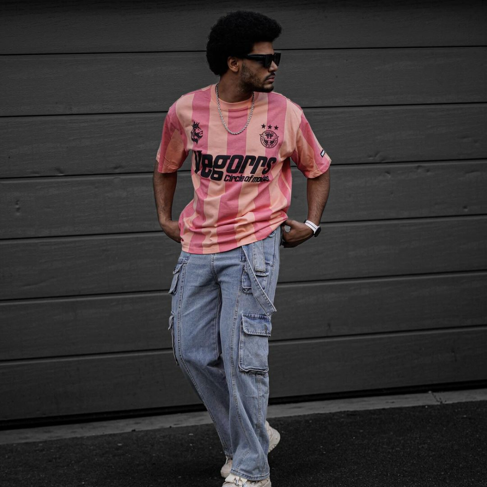 Retro Striped Contrast Color T-Shirt