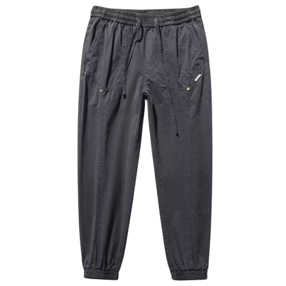 American Casual Retro Solid Color Ankle Cargo Pants