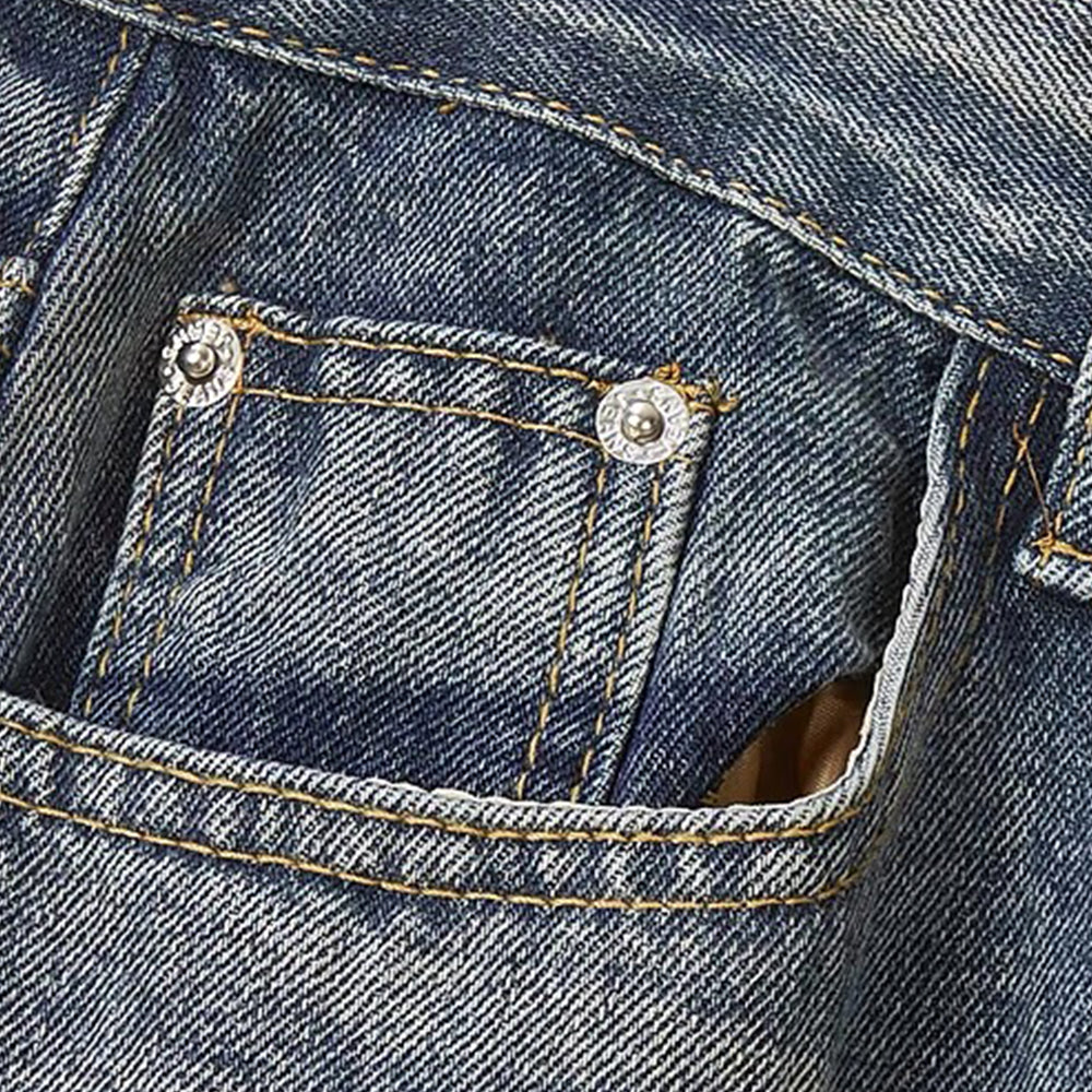 Retro Design Flower Embroidery Jeans