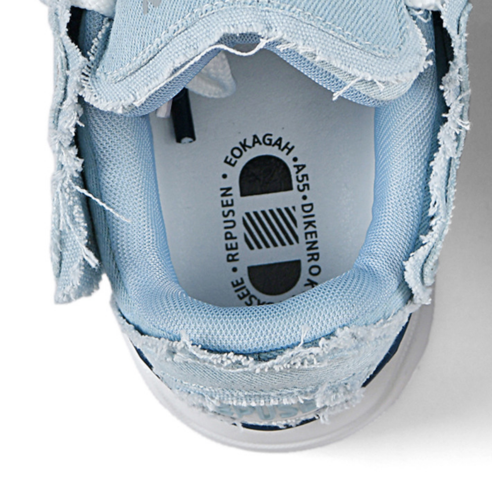 Comfortable Denim Letter Embroidered Sneaker