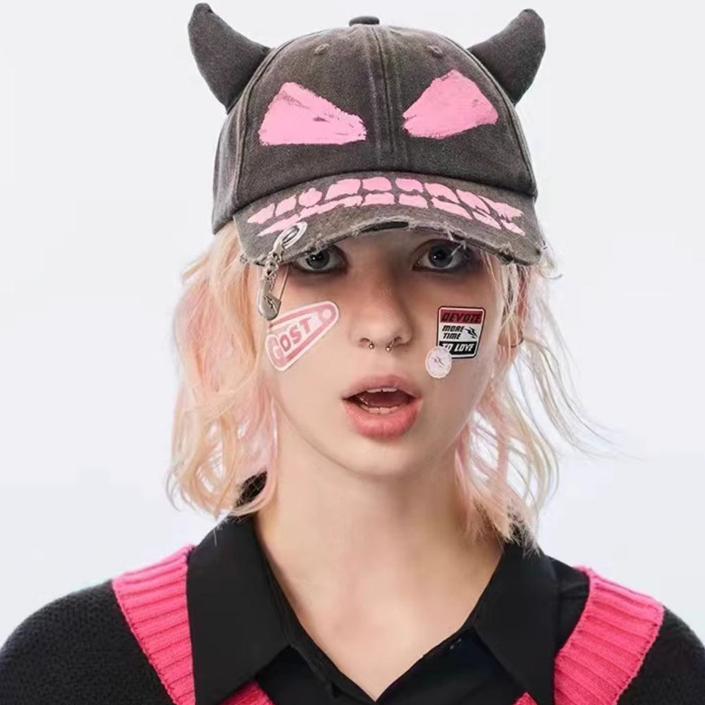 Demon Washing Embroidery Cap