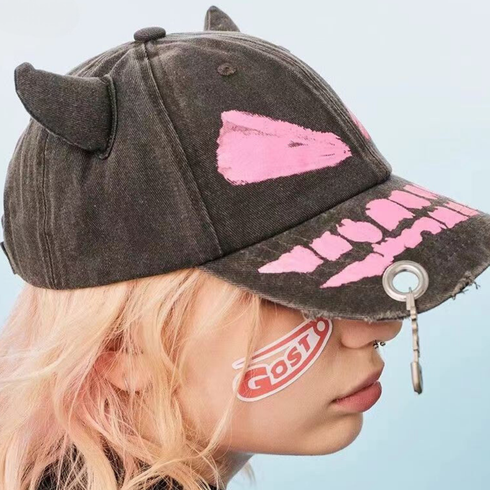 Demon Washing Embroidery Cap