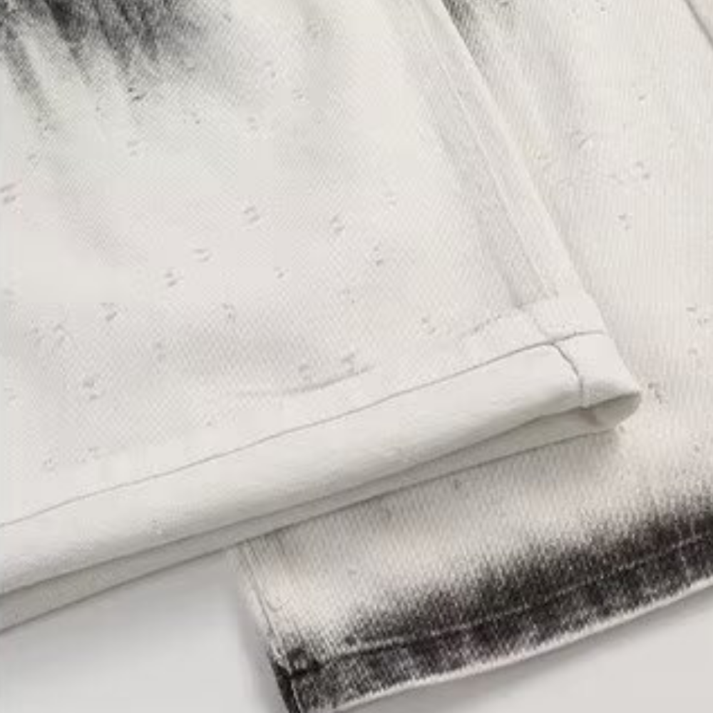 DF| Tie-Dye Keep Smiling Patch Jeans