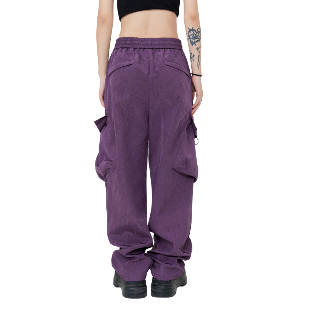 Loose Solid Color Slim Cargo Pants