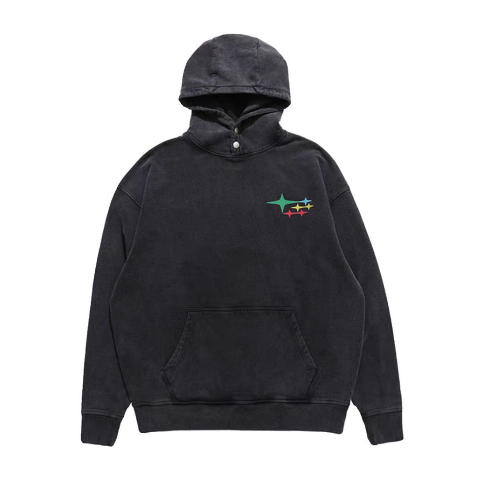 Hip Hop Bold Print Wash Hoodie