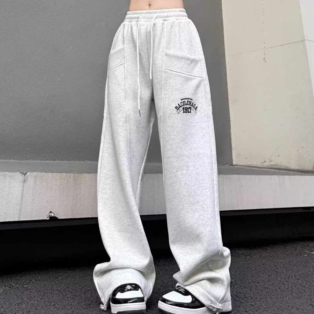 Women's American Letter Embroidery Sweatpants