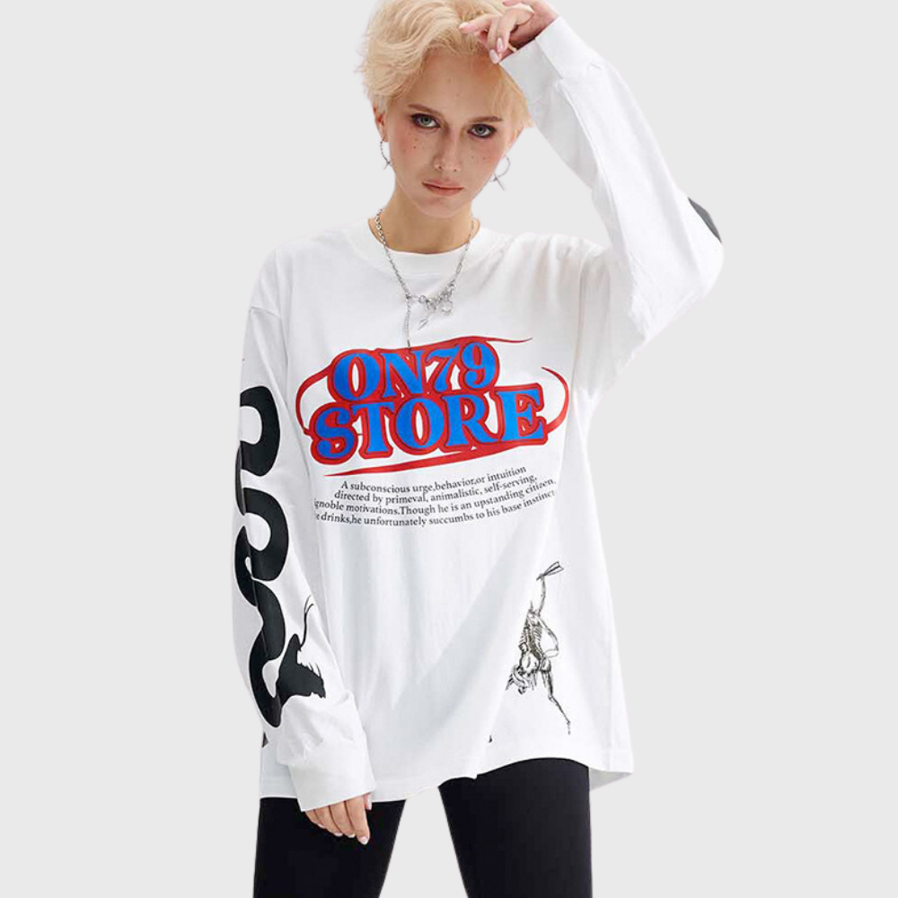 Street Trendy Brand Letter Sweatshirt