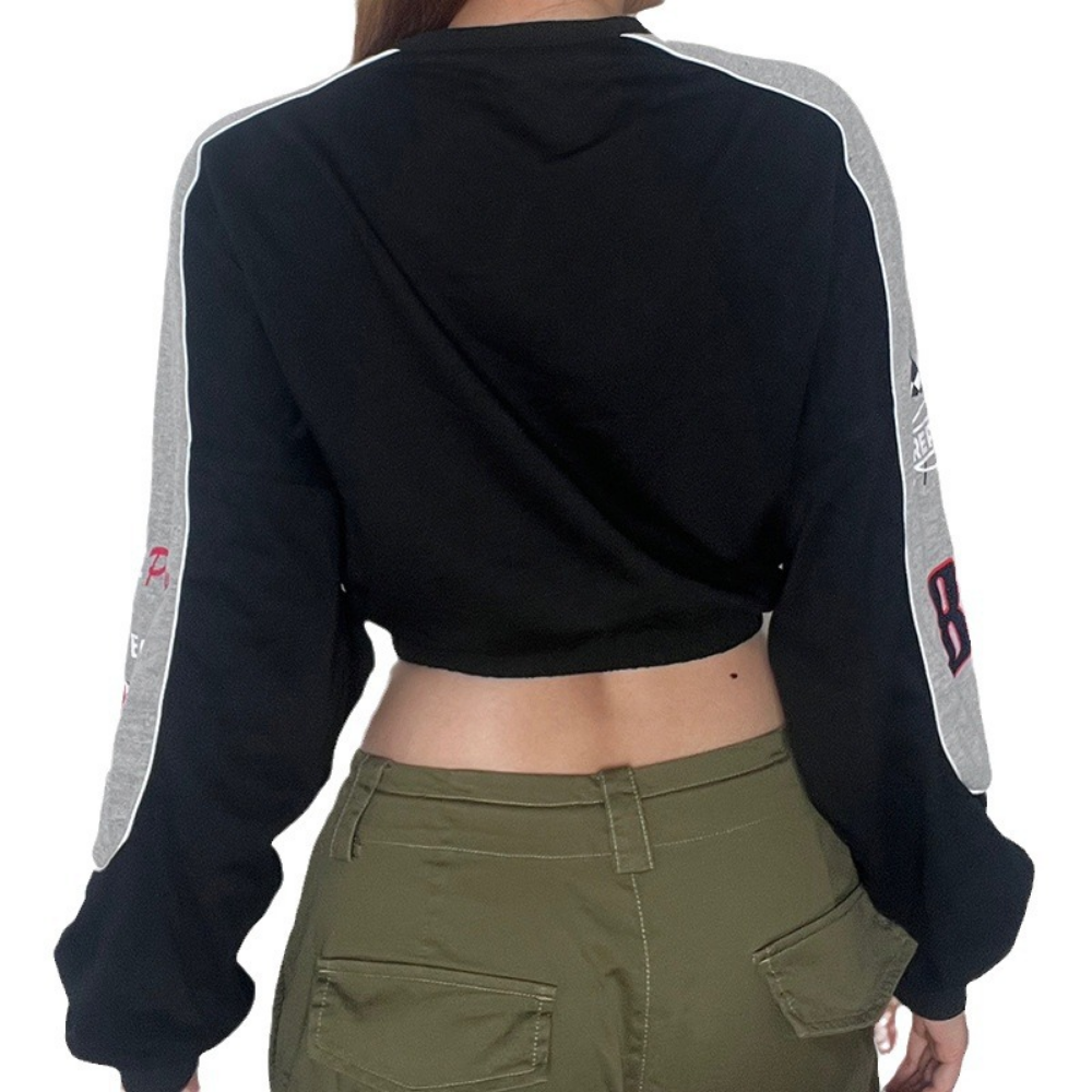 Women's Hot Girl Racing Cropped Sweatshirt