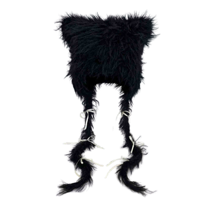 Y2k Cat Ears Braid Plush Hat