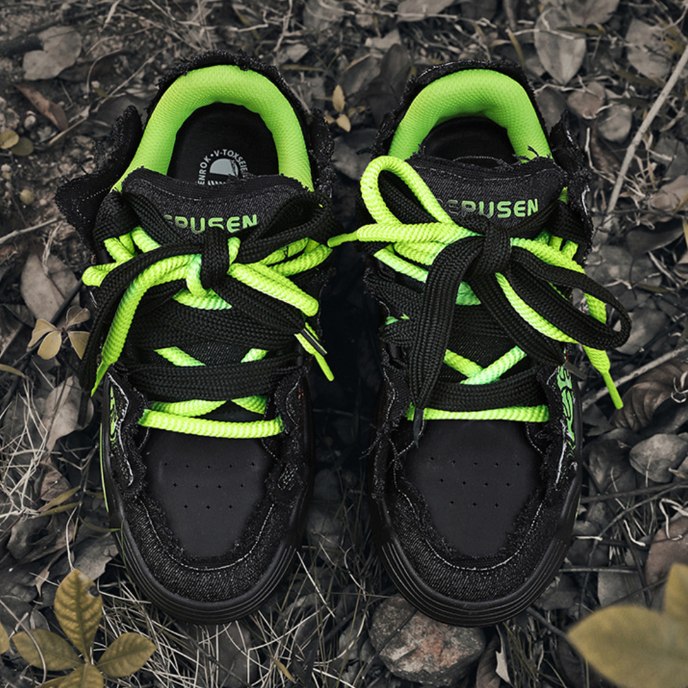 Comfortable Denim Letter Embroidered Sneaker