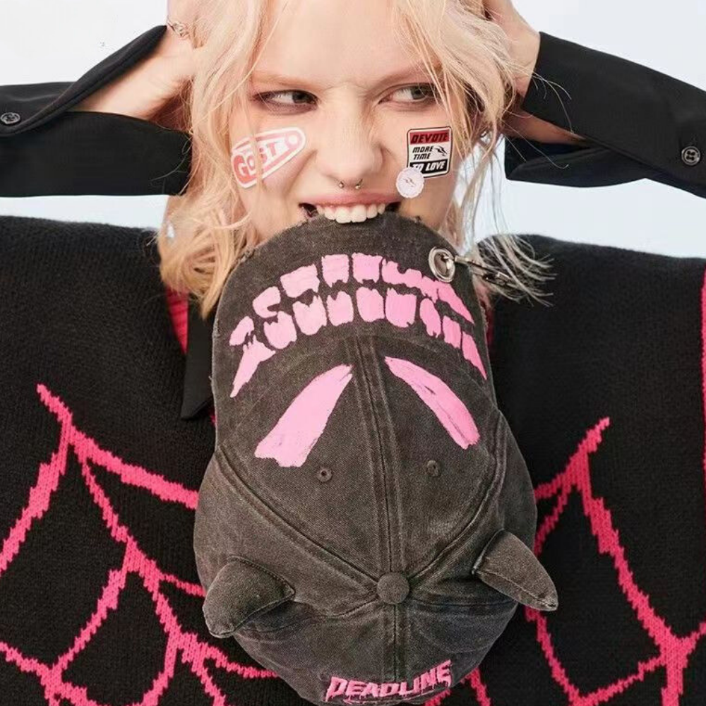 Demon Washing Embroidery Cap