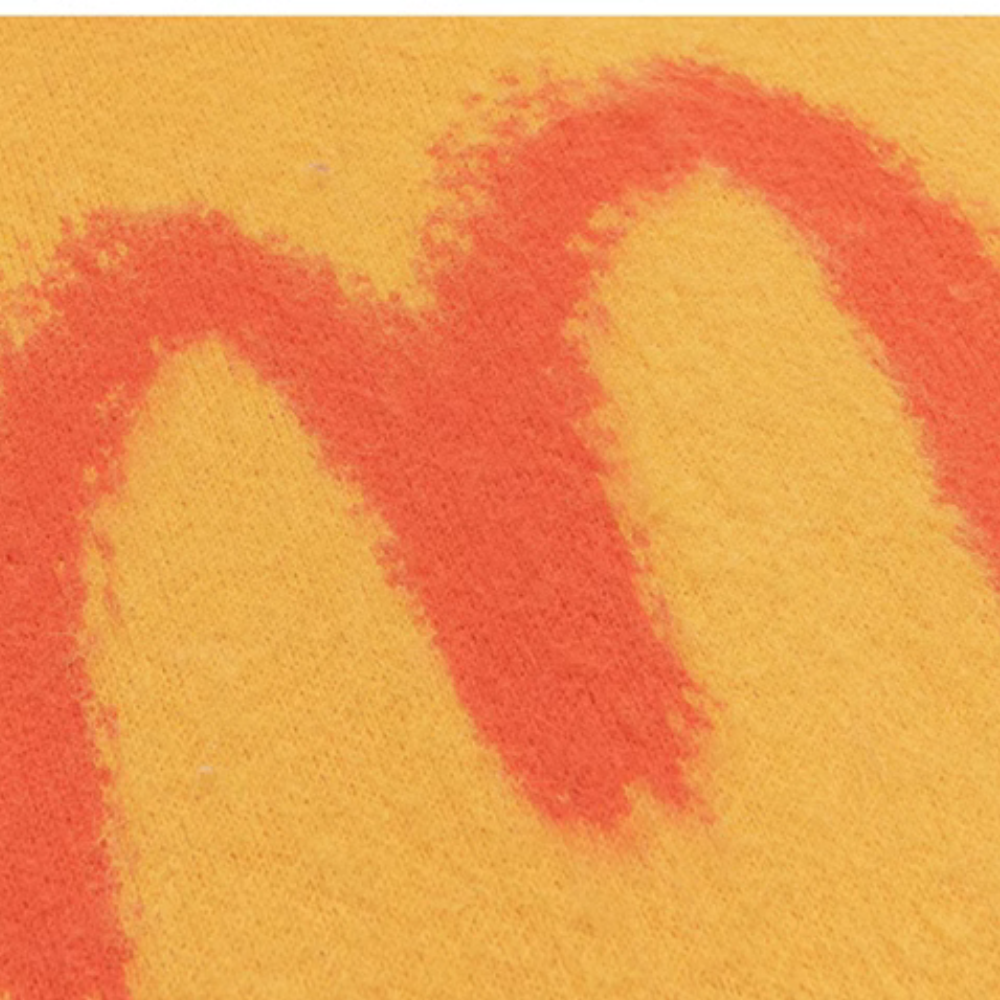 Distressed Mohair Letter Sweater