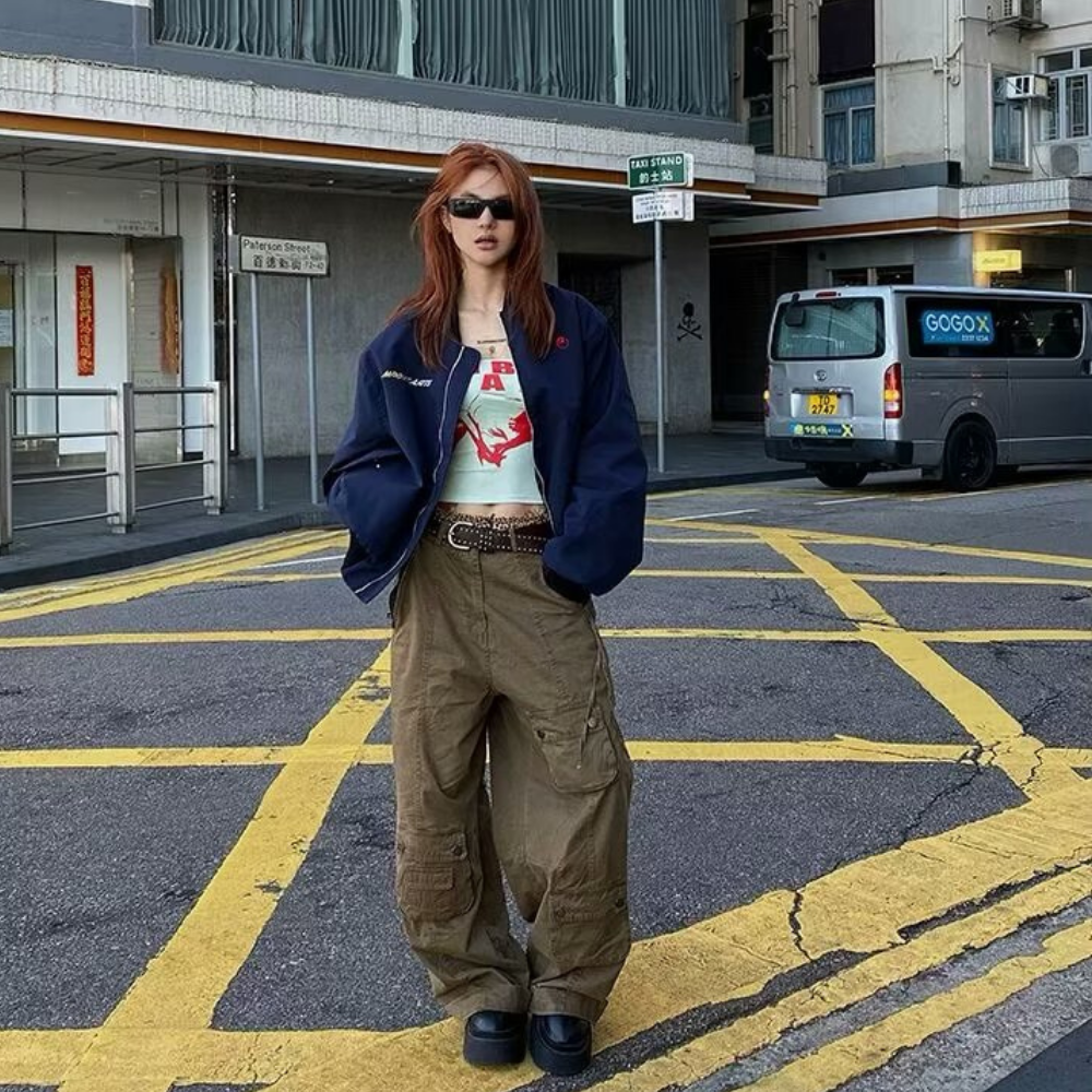 Classic Dragon Embroidered Bomber Jacket