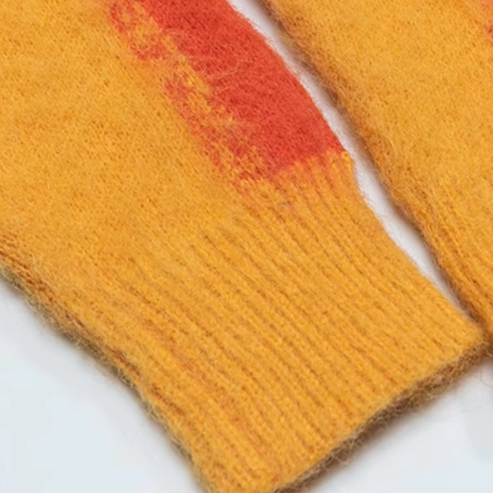 Distressed Mohair Letter Sweater