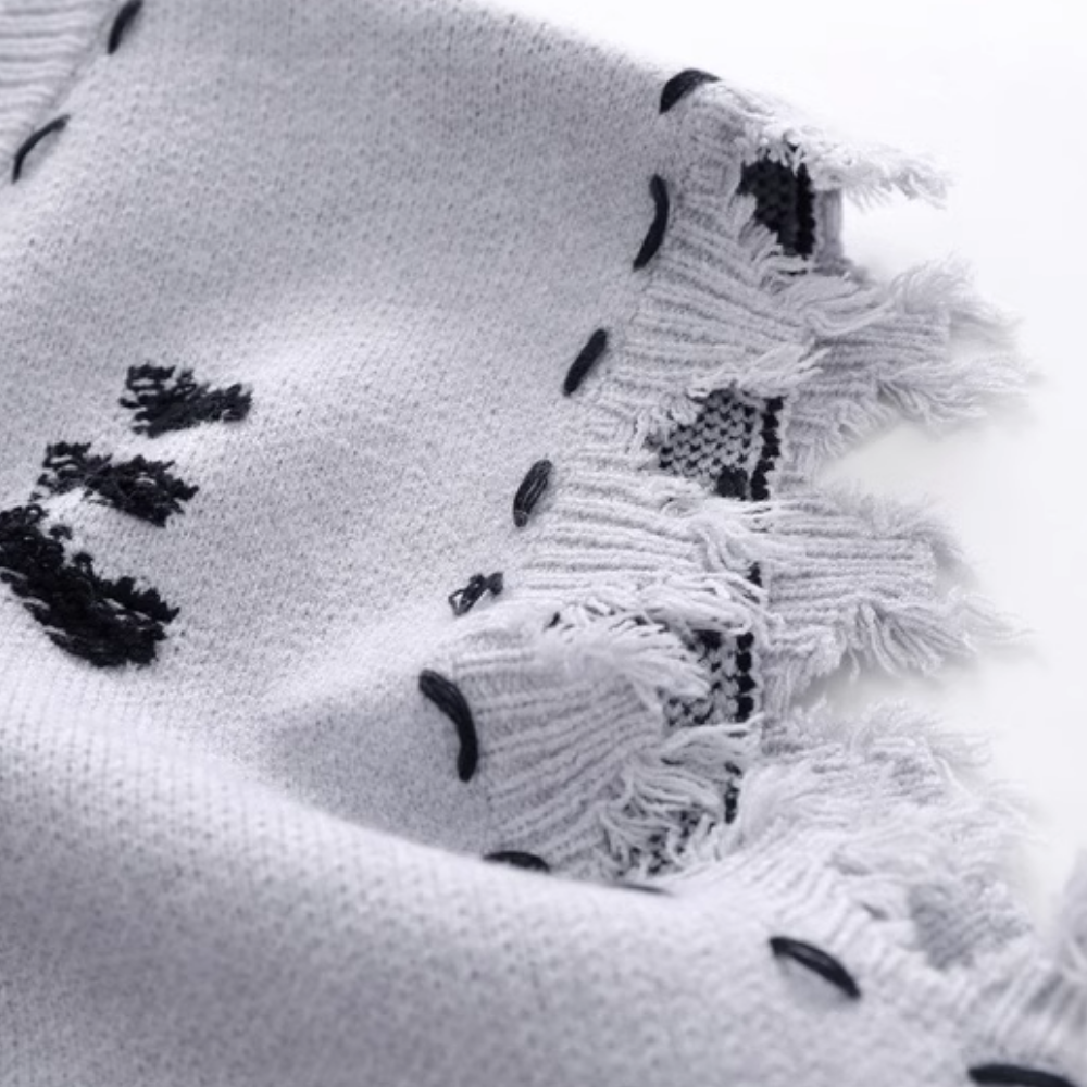 High street Ragged Tassels Knitted Vest