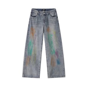 Distressed Iridescent Jeans