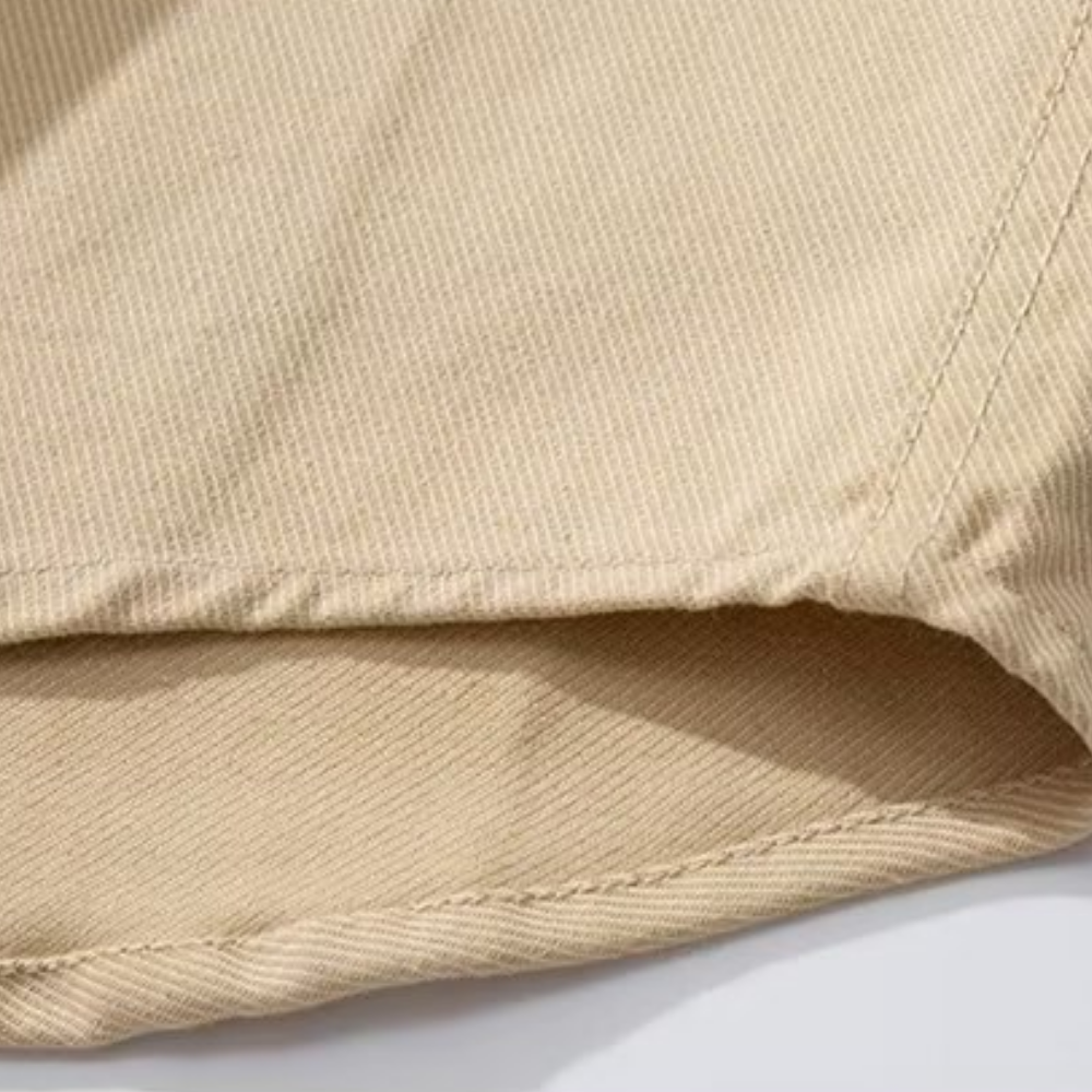 Solid Color Lapel Work Shirt