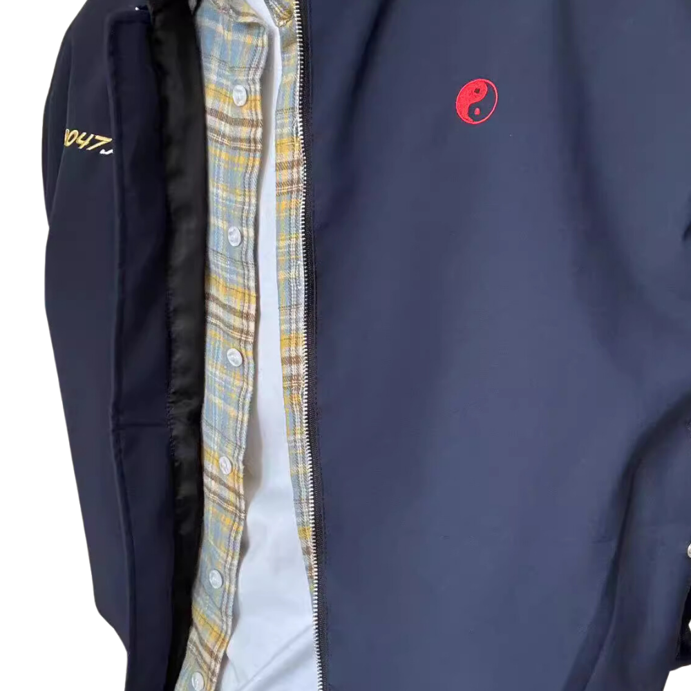 Classic Dragon Embroidered Bomber Jacket