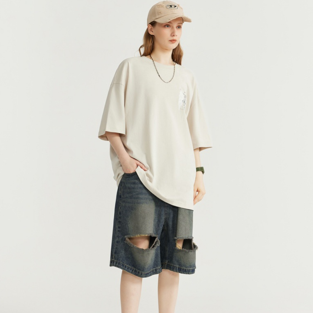 Street Ripped Denim Shorts