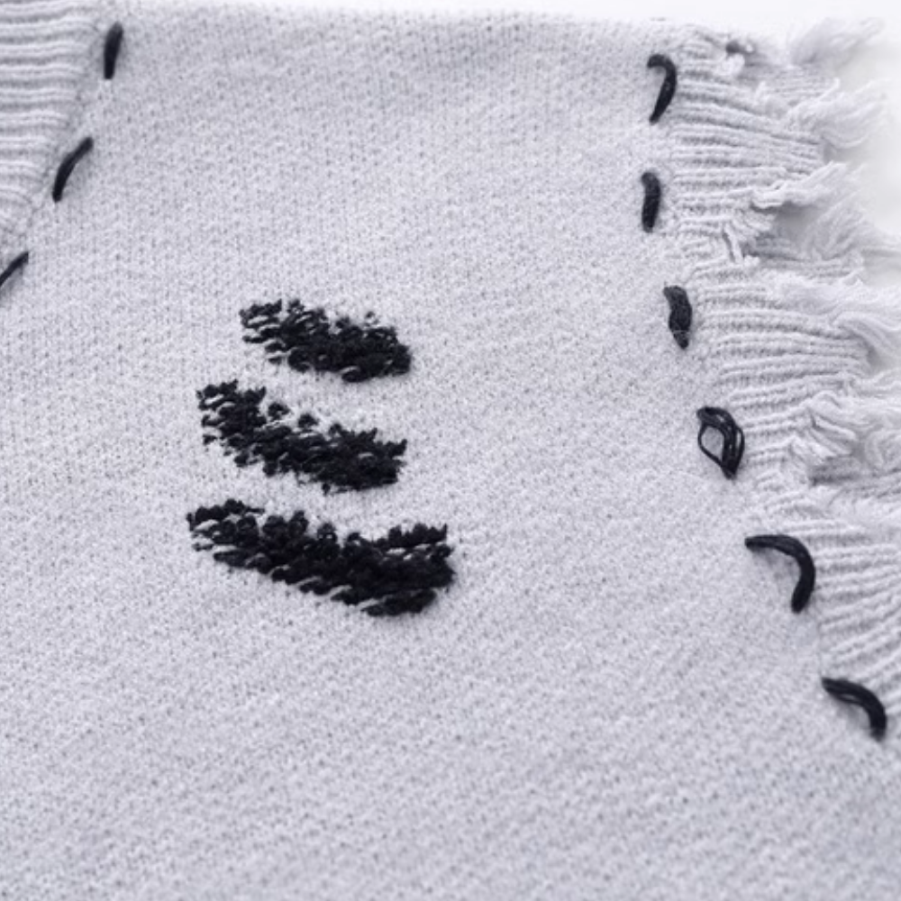 High street Ragged Tassels Knitted Vest