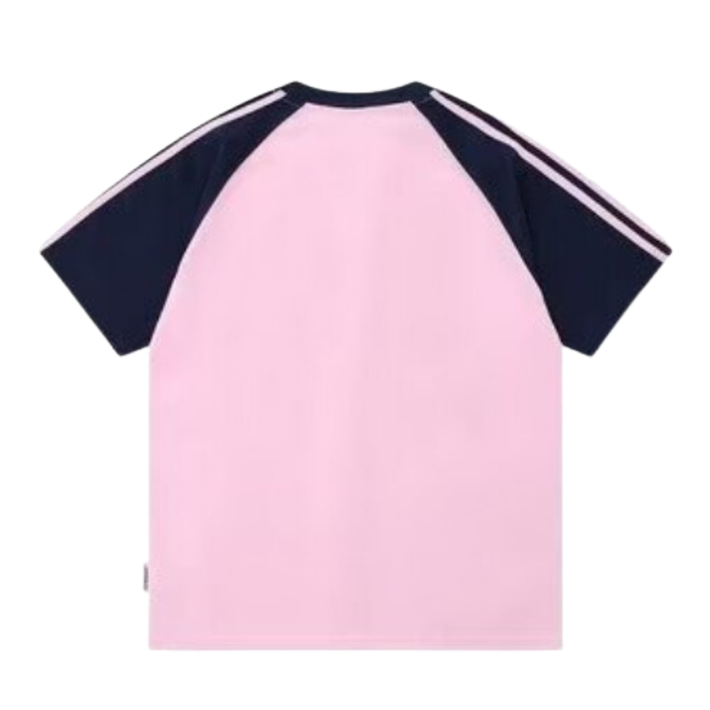 Retro Right Shoulder Contrast T-shirt