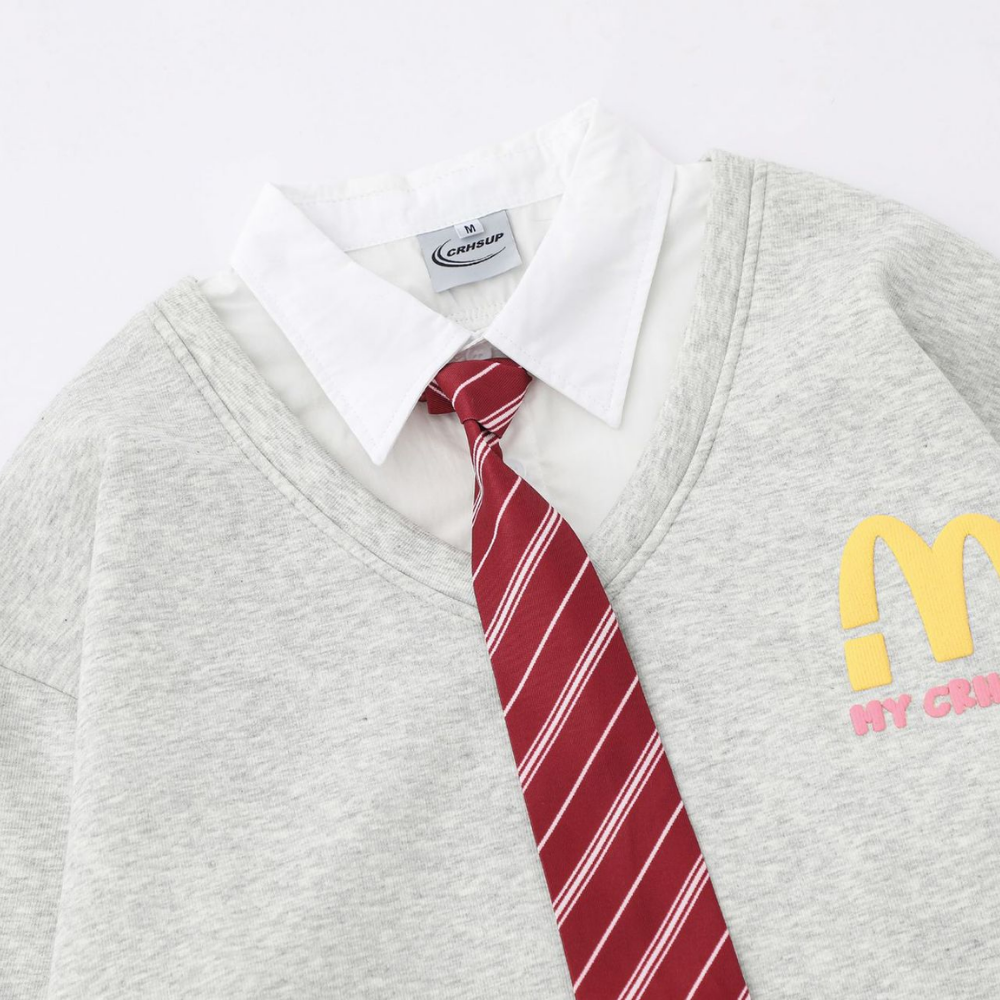 Peppy Fake Two Polo Sweatshirts