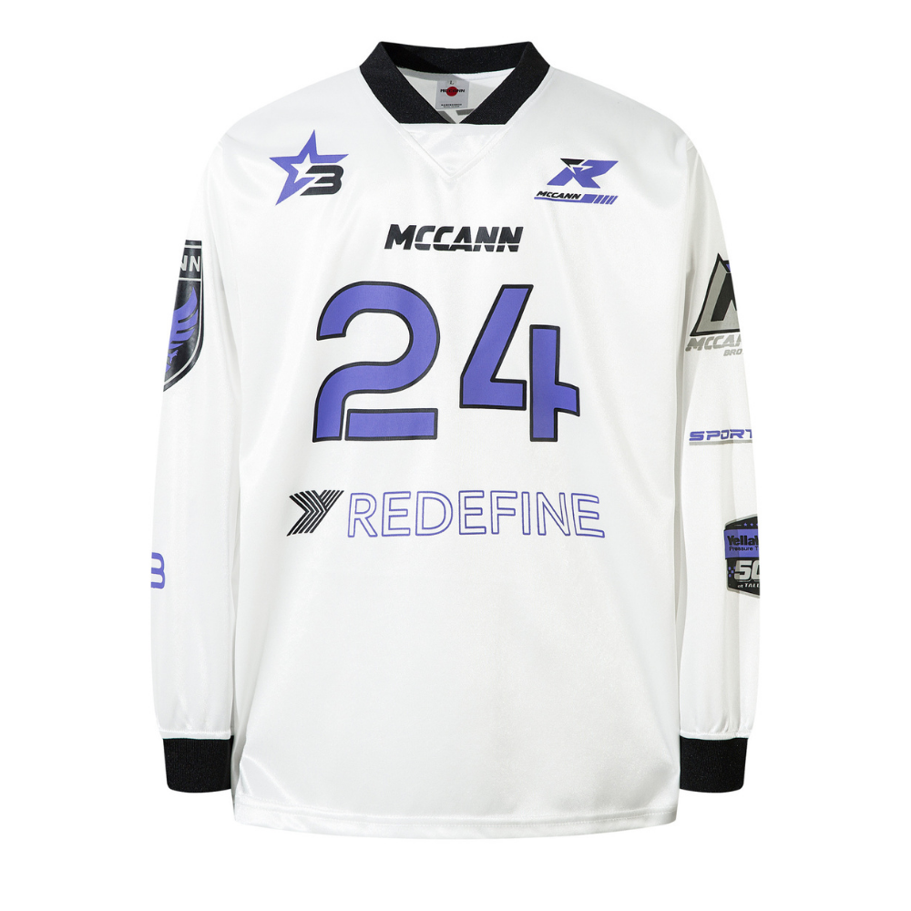 Street V-neck Biker Digital Print Sweatshirt