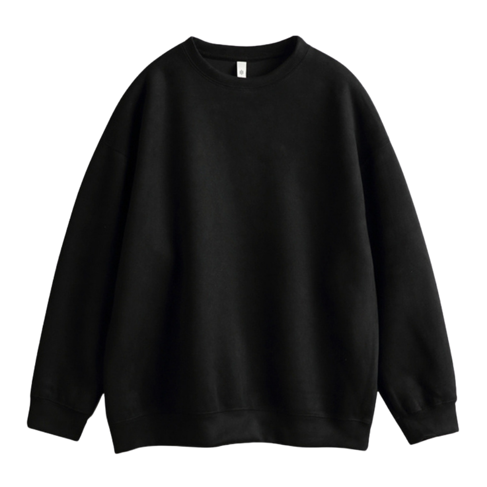 Solid Color Suede Sweatshirt