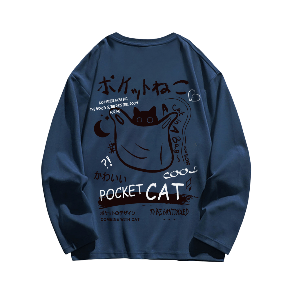 Cute Cat Graffiti Cotton Sweatshirt